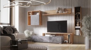 ДАЛЛАС Гостиная (модульная) цемент темный в Перми - perm.mebel24.online | фото