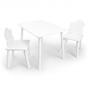 Детский комплект стол и два стула «Облачко» Rolti Baby (белый/белый, массив березы/мдф) в Перми - perm.mebel24.online | фото