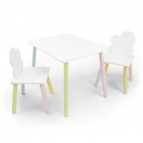 Детский комплект стол и два стула «Облачко» Rolti Baby (белый/цветной, массив березы/мдф) в Перми - perm.mebel24.online | фото