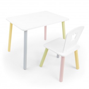 Детский комплект стол и стул «Корона» Rolti Baby (белый/цветной, массив березы/мдф) в Перми - perm.mebel24.online | фото