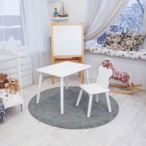 Детский комплект стол и стул «Мишка» Rolti Baby (белый/белый, массив березы/мдф) в Перми - perm.mebel24.online | фото 2