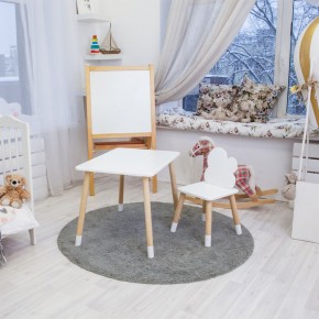 Детский комплект стол и стул «Облачко» Rolti Baby (белый/береза, массив березы/мдф) в Перми - perm.mebel24.online | фото 4