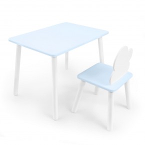 Детский комплект стол и стул «Облачко» Rolti Baby  (голубая столешница/голубое сиденье/белые ножки) в Перми - perm.mebel24.online | фото