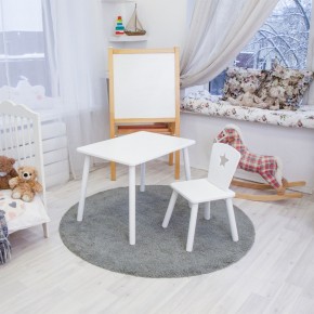 Детский комплект стол и стул «Звезда» Rolti Baby (белый/белый, массив березы/мдф) в Перми - perm.mebel24.online | фото 2