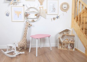 Детский стол Rolti Baby «Облачко»  (розовый/белый, массив березы/мдф) в Перми - perm.mebel24.online | фото 1