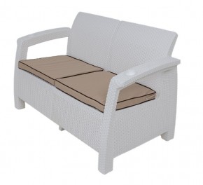Диван Yalta Premium Sofa 2 Set (Ялта) белый (+подушки под спину) в Перми - perm.mebel24.online | фото