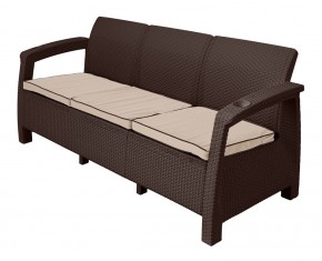 Диван Yalta Premium Sofa 3 Set (Ялта) шоколадный (+подушки под спину) в Перми - perm.mebel24.online | фото
