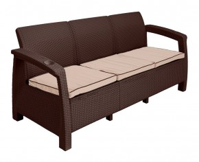 Диван Yalta Premium Sofa 3 Set (Ялта) шоколадный (+подушки под спину) в Перми - perm.mebel24.online | фото 2