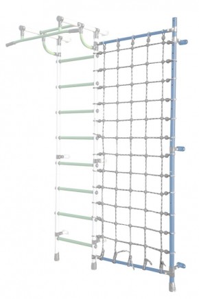 Дополнительная стойка к пристенному ДСК Pastel с сеткой для лазания, цв. голубой в Перми - perm.mebel24.online | фото 1