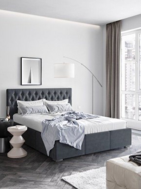 Интерьерная Кровать 1.6 Октавия Ортопед на опорах Серый в Перми - perm.mebel24.online | фото