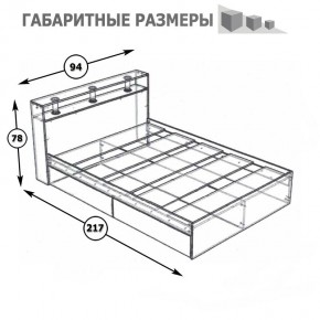 Камелия Кровать 0900, цвет белый, ШхГхВ 93,5х217х78,2 см., сп.м. 900х2000 мм., без матраса, основание есть в Перми - perm.mebel24.online | фото 5