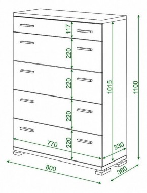 Комод Домино КМ-1 в Перми - perm.mebel24.online | фото 3