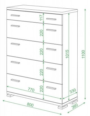 Комод Домино Лайт КМ-2 в Перми - perm.mebel24.online | фото 2