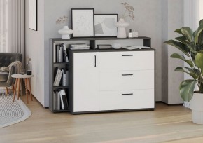 Комод с дверкой и тремя ящиками (графит/белый) в Перми - perm.mebel24.online | фото 3