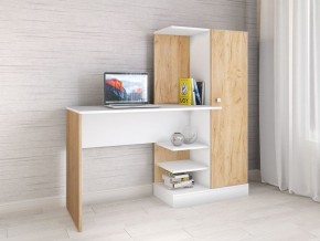 Компьютерный стол Квартет-6 Дуб крафт золотой/Белый в Перми - perm.mebel24.online | фото