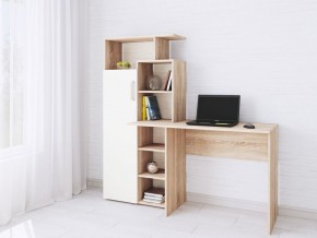 Компьютерный Стол Квартет-7 Дуб сонома/Белый в Перми - perm.mebel24.online | фото