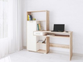 Компьютерный стол Квартет-8 дуб сонома/белый в Перми - perm.mebel24.online | фото