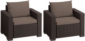 Комплект кресел Калифорния (California chair) коричневые в Перми - perm.mebel24.online | фото 2
