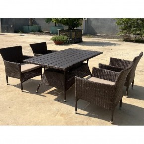 Комплект мебели из иск. ротанга AM-196B/T196 Brown 4Pcs (4+1) в Перми - perm.mebel24.online | фото 3