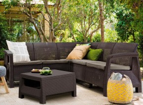 Комплект мебели угловой Корфу Релакс Сет (CORFU II RELAX SET) коричневый в Перми - perm.mebel24.online | фото 1