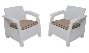 Комплект уличной мебели Yalta Premium Terrace Set (Ялта) белый (+подушки под спину) в Перми - perm.mebel24.online | фото 4