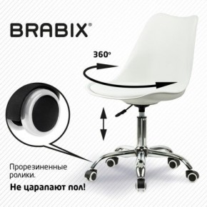 Кресло стул BRABIX "Eames MG-310 CH", хром, пластик белый, экокожа белая, 532923 в Перми - perm.mebel24.online | фото 7