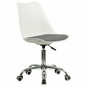 Кресло стул BRABIX "Eames MG-310 CH", хром, пластик белый, ткань серая, 532924 в Перми - perm.mebel24.online | фото 2