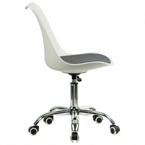 Кресло стул BRABIX "Eames MG-310 CH", хром, пластик белый, ткань серая, 532924 в Перми - perm.mebel24.online | фото 3