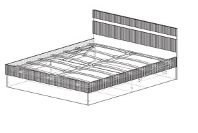 ОЛИВИЯ Кровать 1600 с основанием и ПМ в Перми - perm.mebel24.online | фото 4