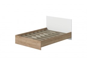 Кровать Эконом 1200 (Дуб крафт золотой/Белый текстурный) в Перми - perm.mebel24.online | фото