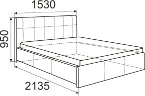 Кровать Изабелла с латами Newtone cacao 1400x2000 в Перми - perm.mebel24.online | фото 5