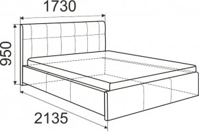 Кровать Изабелла с латами Newtone cacao 1400x2000 в Перми - perm.mebel24.online | фото 6