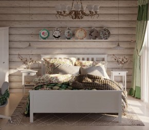 Кровать Кантри двухспальная 180х200, массив сосны, цвет белый в Перми - perm.mebel24.online | фото 4