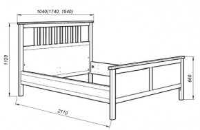 Кровать Кантри односпальная 90х200, массив сосны, цвет белый в Перми - perm.mebel24.online | фото 2
