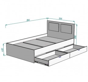 Кровать Ольга L45 (1200) 2 ящика в Перми - perm.mebel24.online | фото 2