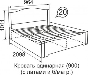 Кровать с латами Виктория 1600*2000 в Перми - perm.mebel24.online | фото 5