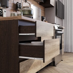 Кухня Энигма 1.6 м (венге/дуб каньон) в Перми - perm.mebel24.online | фото 2