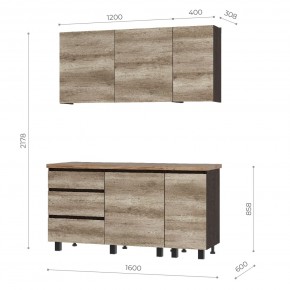 Кухня Энигма 1.6 м (венге/дуб каньон) в Перми - perm.mebel24.online | фото 5
