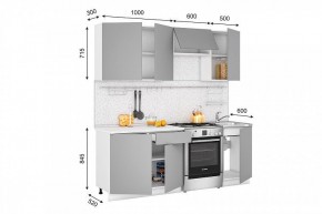 Кухонный гарнитур Лондон 2100 (белы/белый/дуб крем) в Перми - perm.mebel24.online | фото 2
