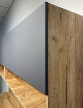 Кухонный гарнитур «Монако» 2.0 м Серия 2 МДФ с фрезеровкой (Дуб Золотой/Графит) в Перми - perm.mebel24.online | фото 6