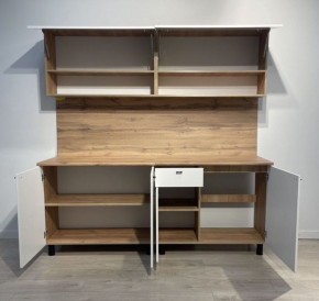 Кухонный гарнитур «Монако» 2.0 м Серия 2 МДФ с фрезеровкой (Дуб Золотой/Графит) в Перми - perm.mebel24.online | фото 7