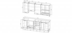 Кухонный гарнитур Смоки 2400 h950 (Стол. 26мм) в Перми - perm.mebel24.online | фото 2