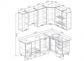Кухонный гарнитур угловой Жемчуг 2200х1600 (Стол. 26мм) в Перми - perm.mebel24.online | фото 2