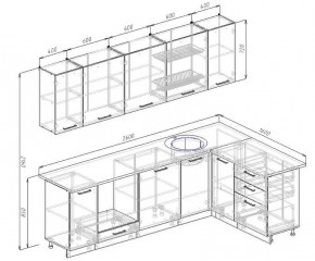Кухонный гарнитур угловой Жемчуг 2600х1600 (Стол. 38мм) в Перми - perm.mebel24.online | фото 2