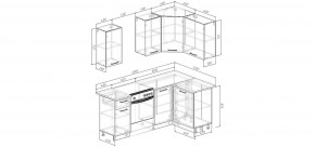 Кухонный гарнитур угловой Каппучино 2000*1200 (Стол. 38мм) в Перми - perm.mebel24.online | фото 2