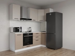 Кухонный гарнитур угловой Каппучино 2200*1000 (Стол. 26мм) в Перми - perm.mebel24.online | фото 1