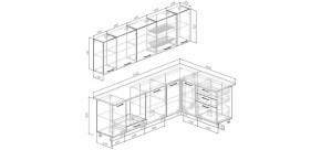 Кухонный гарнитур угловой Каппучино 2600*1600 (Стол. 38мм) в Перми - perm.mebel24.online | фото 2