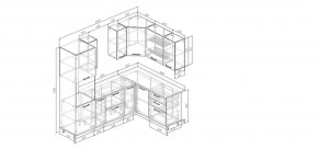Кухонный гарнитур угловой Санторини 2400*1600 (Стол. 38мм) в Перми - perm.mebel24.online | фото 2