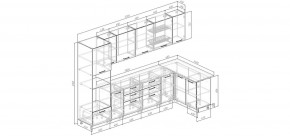 Кухонный гарнитур угловой Санторини 3200*1400 (Стол. 38мм) в Перми - perm.mebel24.online | фото 2