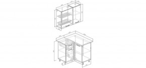 Кухонный гарнитур угловой Смоки 1000*1000 (Стол. 26мм) в Перми - perm.mebel24.online | фото 2